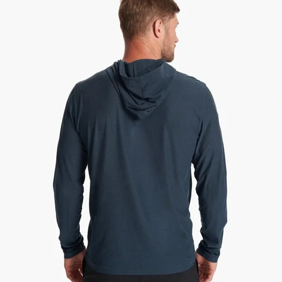 NWT • VUORI • Men’s Strato Tech Performance Hoodie • Navy Heather • Size Large - Picture 12 of 12